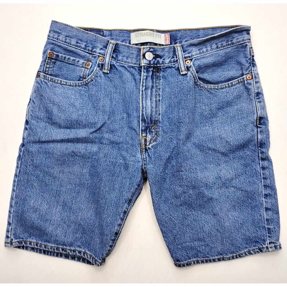 Levi's 505 jean shorts straight fit Denim Shorts 34 Y2K 10in inseam‎ Jorts